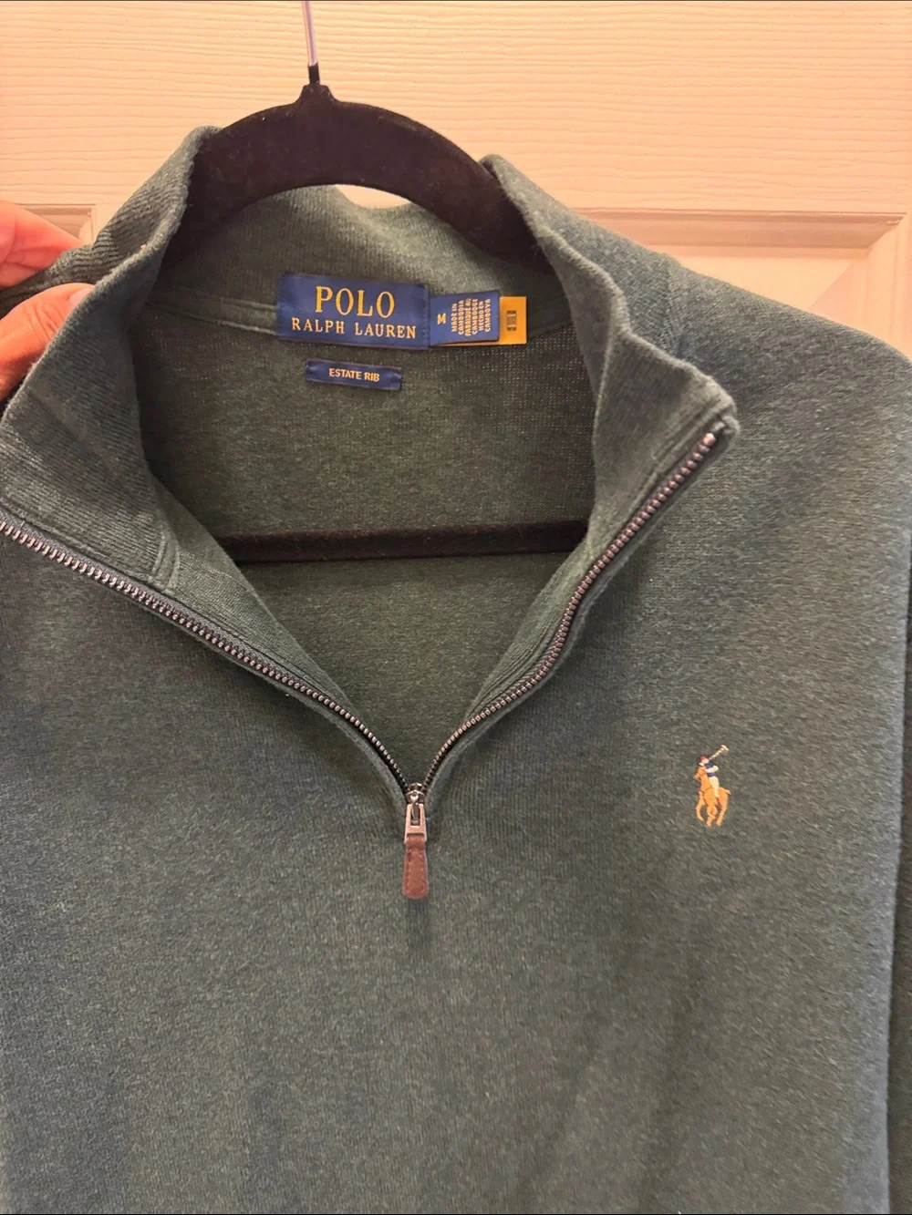 Polo by Ralph Lauren Forest Green Quarter-Zip Sweater